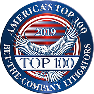 America's Top 100
Bet-the-Company Litigators 2019® Recipient Award